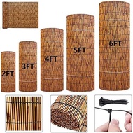Natural Reed Fencing Rolls,2FT 3FT 4FT X 16.4FT Balcony Reed Fence Screen Fencing for Outdoor Backya
