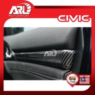 Honda Civic 10th FC FK TBA TEA Door Carbon Panel Interior Car Door Panel Edge Molding Cover For Civi