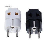 [Eas] 1 to 2 Splitter Germany France 5mm plug to universal UK/US/EU/AU 2/ 3 pin soet