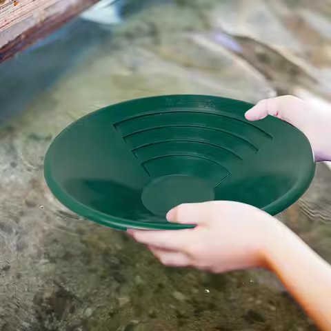 Manual Sifting Pan Gold Sorting Sand Basin Gold Washing Dish Outdoor Sorting Device for Home Mining 
