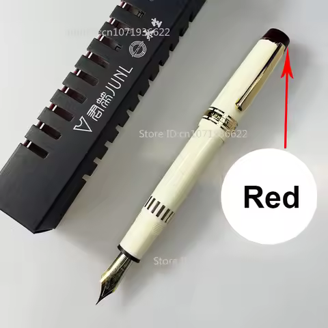 White! WingSung 630 Large Resin Piston Fountain Pen N0.8 Iraurita EF/F/M Nib Gold Clip Business Stud