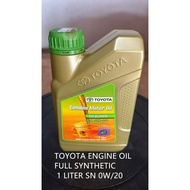 TOYOTA  ENGINE OIL FULL SYNTHETIC 0W/20   1 LITER (100% Original)