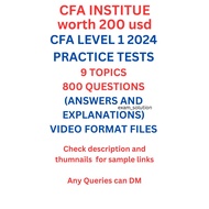 CFA level 1 2024 practice tests (800 Questions)
