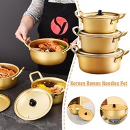 Aluminum Korean Instant Noodle Pot Household Soup Pot Durable 14cm/16cm/18cm A8q8
