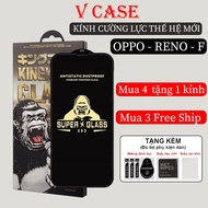 Full Screen Tempered Glass for Oppo Reno 2,2F,3,4,5,6,6Z,7,7Z,8,8Z,8 Lite,11F,12F7,F9,F11 Pro,K3,R10