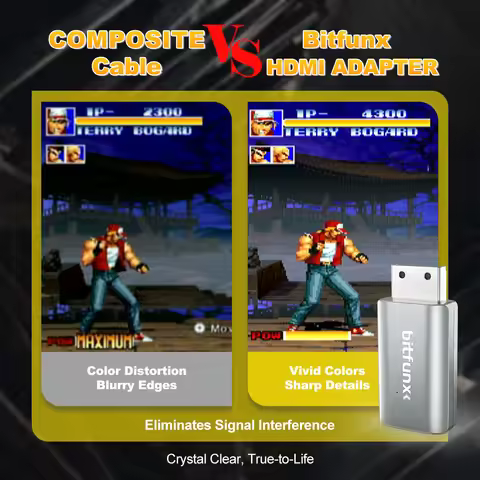 Bitfunx MINI DC HDMI Adapter VGA to HDMI Video Audio HDTV Converter For DreamCast Console All Versio