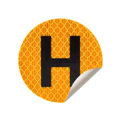 H Historical Vehicle Sign60mm Magnetic Driver Sign Sticker Waterproof Reflective H Sign Automotive M