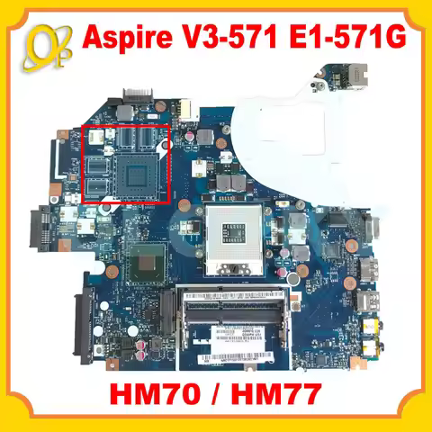 Q5WVH Q5WV1 LA-7912P for Acer Aspire V3-571 E1-571G E1-571 E1-531 laptop motherboard with HM70 HM77 