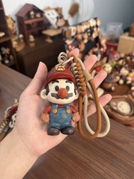 馬里奧木製鎖匙扣 手工藝品擺設