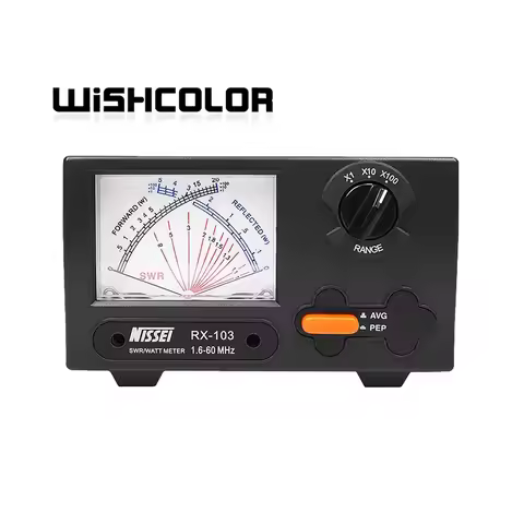 Wishcolor NISSEI Mini RX-103 SWR/Watt Meter 1.6-60MHz HF/V/U Band 2KW High Quality Power Meter for W