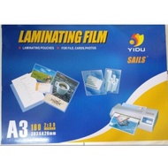 Giấy ép plastic A3 / Nhựa ép plastic A3 80mic ( hộp 100 tơ` )