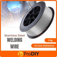 Stainless Steel MIG Wire Welding Wire Roll 0.8mm  x 5kg  Soldering Silver Kimpalan ( ER308LSi )