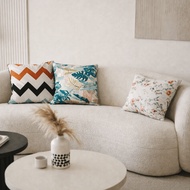 Jade & Rose Printed Design Cushion 50x50cm | Sofa Throw Pillow with Insert | Vacuum Packed Home Deco
