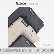 Minene 100% Cotton Jersey Squares - Pack of 3 | ผ้าอ้อมจากผ้าฝ้ายเจอร์ซี่ 100% (3ชิ้น/แพ็ค)