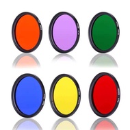 Full Color Round Filter SLR Camera Lens Micro Single Lens Full Color Lens Red Blue Purple Orange Yel