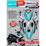 VELOZI YAMAHA NVX155 V2 AEROX CS6 MS1 BODY COVER SET KIT -STICKER SIAP TANAM *** VERSION 2****