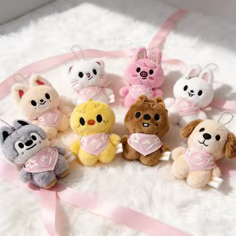 SKZ Seoul FM Week's Same-style SKZOO 10cm Drool Cloth Plush Keychain, Featuring Fang Can and Li Long