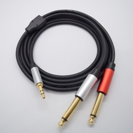 3.5mm Stereo Aux Audio Jack to dual 6.35mm Mono Audio Cable (1.5M/5M/10M)
