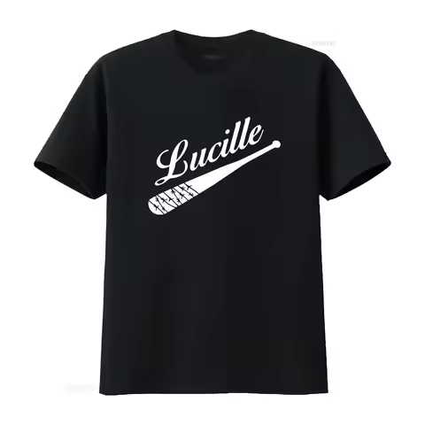 walking dead zombie Lucille Bat T Shirt tee vintage Washed Stretched Soft designer clothes streetwea