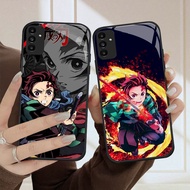 HK-43 Tanjiro X Nezuko HD Glass Casing for Samsung A05S A35 A55 A24 A14 A15 A04S A34 A25 M15 A54 S21