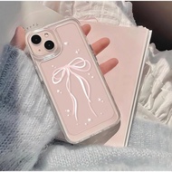 Softcase Cute Clear Bow Tie Casing hp Oppo Reno 13 13F A5 PRO 12F 11F C53 C51 C51S C61 C63 C65 C75 A