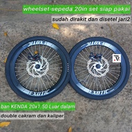 Wheelset 20 Or minion Folding Bike Wheel Etc 20in Ready To Use And Already double Disc