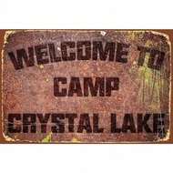 HELLOYOUNG Retro Horror Jason Voorhees Friday 13th Tin Sign Camp Crystal Lake Wall Art Decor 8x12 In