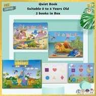 【PREMIUM QUIETBOOK】 Dinosaur Theme Montessori Toddler Early Learning Busy Bag｜Busy Book | Shape &  C