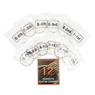 youn 12Pcs Folk Guitar String Acoustic Guitar Strings for 12 String Classical Guitars Accessories Po
