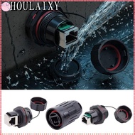 HOULAIXY RJ45 Connector, IP67 Waterproof Shielded Ethernet Socket, Professional CAT6 Dual Head Dust 