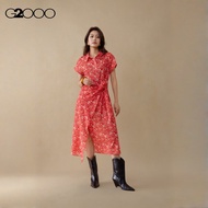 G2000 Floral Print Wrap Shirt Dress