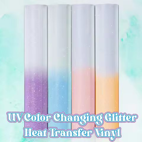 Light Green Onion Powder Htv Heat Transfer Film Multi-Color Vinyl Set Color-Changing Ironing Patch S