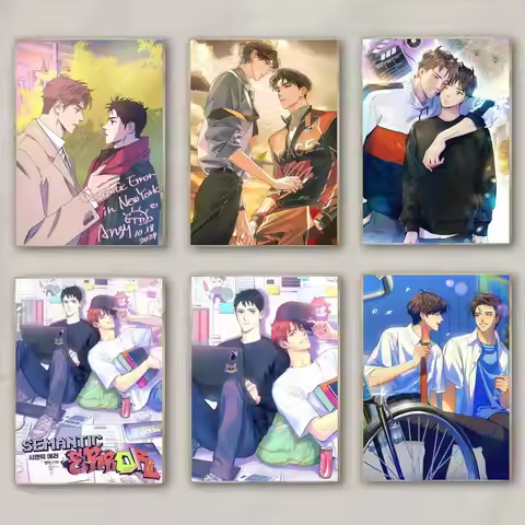 1pc Anime S-Semantic Error J-Jaeyoung And S-Sangwoo Poster Self-adhesive Art Waterproof Paper Sticke
