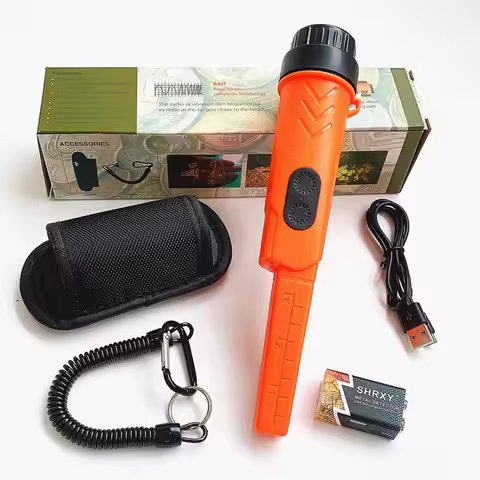 shrxy Waterproof Pointer Metal Detector Underwater Pulse Pinpointer with 9V 800MA USB Rechargeable B