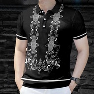 Polo Barong For Men2025 Polo Shirts For Men Filipiniana Ethnic Polo For Men Dry Fit Vintage Button S
