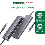 [9 IN 1] 40873 USB TypeC to 3 USB 3.0 Cable, HDMI 30hz, RJ45, SD, TF, VGA, PD UGREEN
