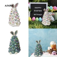 [ Easter Bunny Figurine with Multicolored Lights Easter Decoration for Bedroom