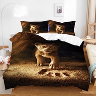 Xin 3d Ba Digital Printing Quilt Cover Sheet Pillowcase Cross-Border Bedding Lion King Foreign Trade