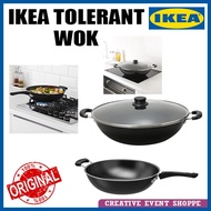 IKEA TOLERANT Wok, Black 33cm / Kuali Besar Non Stick / Wok With Lid 40cm
