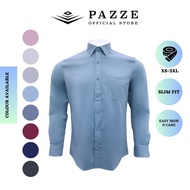 Pazze Slim Fit Long Sleeve Cotton Formal Shirt LS70035/36 | Softpink Silvergrey Grey Bluishgrey Blue