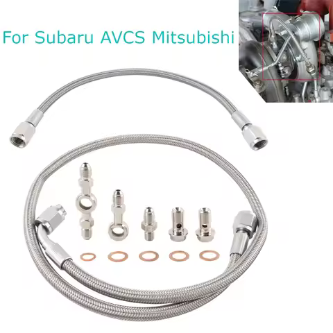 TD04 TD05 TD06 Turbo Oil Feed Line Kit For Subaru AVCS Mitsubishi 02-06 WRX Engine Parts