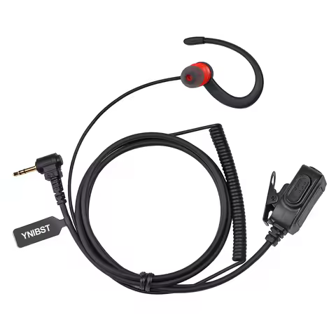 1 Pin Walkie Talkie Earpiece,G Shape 2.5mm Headset Mic PTT for Motorola Talkabout TLKR T80 T82 T60 T