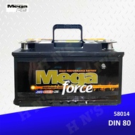 Mega Force DIN 80 ( 58014 ) Maintenance Free Car Battery with 18 Months Warranty