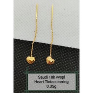 18K Saudi Gold Tictac Earrings