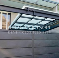 kanopi sliding kaca tempered 10mm - kanopi kaca geser buka tutup manual otomatis