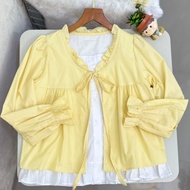 Yure Ruffle Blouse | Yellow Vibes Blouse | Blouse CuteWanita