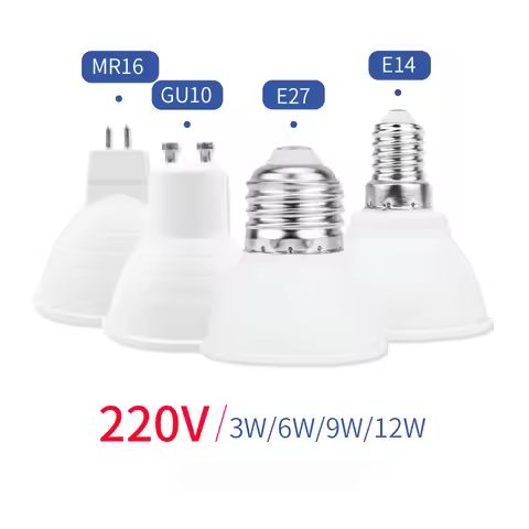 1pcs LED Spot Light 220V GU10 LED Bulb 12W 9W 6W 3W LED Lamp MR16 Lampada E27 Spot Light LED Lampara