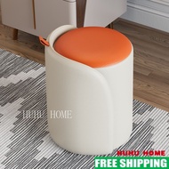 Bar Chair Fashion Rotatable Stool Shoe Bench Home Cosmetic Stool Bedroom Round Leather Stool Living 