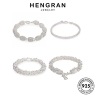 HENGRAHN JEWELRY Fashion Lelaki Rantai Gelang Tangan 925 Original Men Bangle Bracelet Silver M129