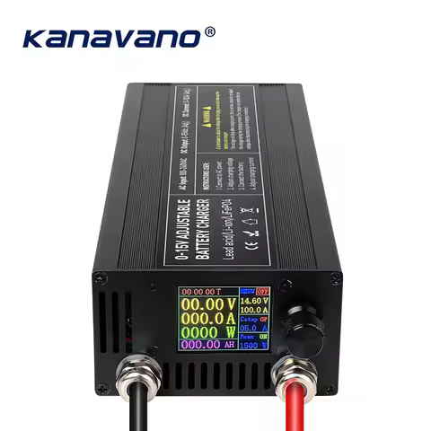 Lifepo4 /Lithium Battery Charger 12V 60A 100Ah Solar Charger Current Voltage Adjustable for 14.6V 13